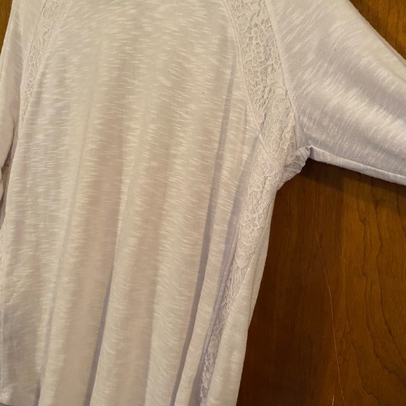 Lane Bryant Sz 18/20 Lace Trim 3/4 Sleeve Top - Picture 3 of 5